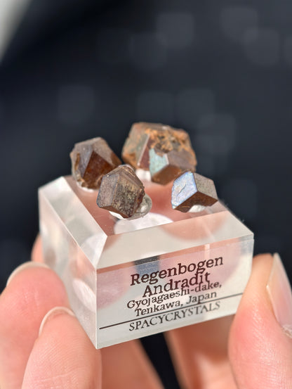 Regenbogen Andradit Set - Tenkawa, Japan (selten)