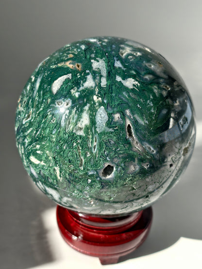 XXL Moosachat Kugel 8,6kg mit Drehständer