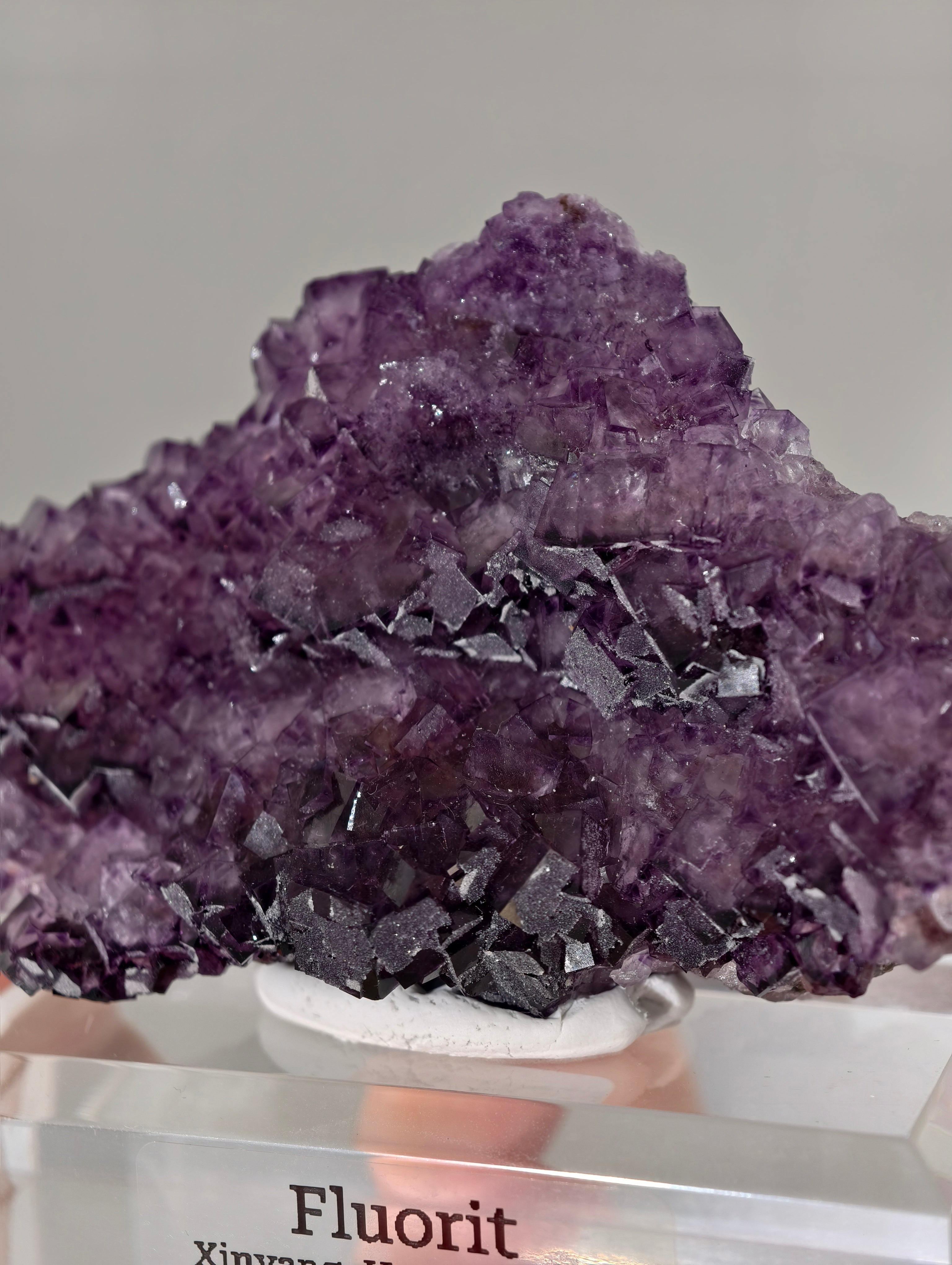 Lila Fluorit Würfel Cluster aus Xinyang