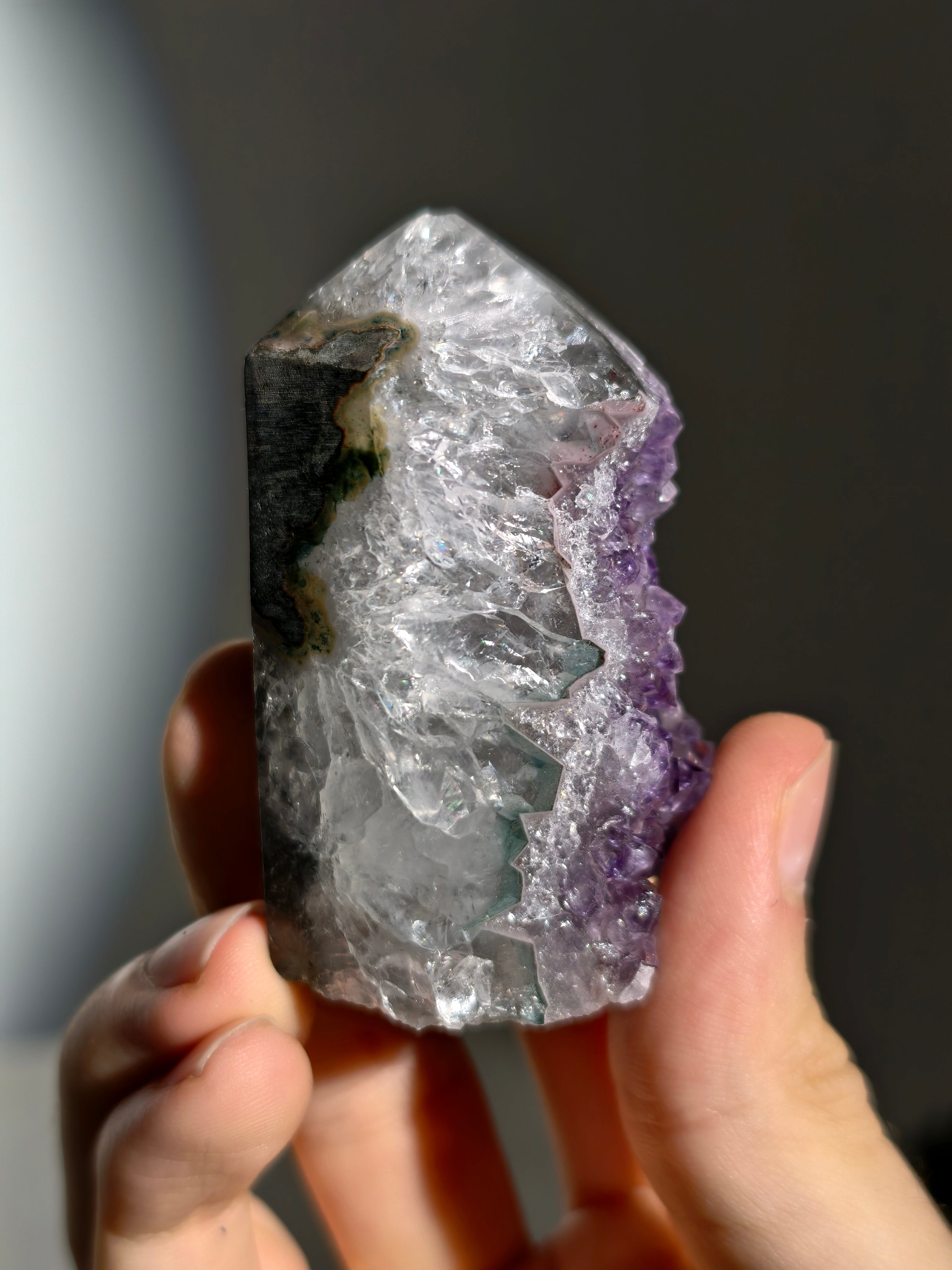 Druzy Amethyst Turm aus Brasilien