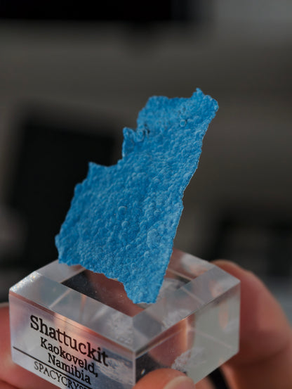 Botryoidaler blauer Samt Shattuckit auf Podest