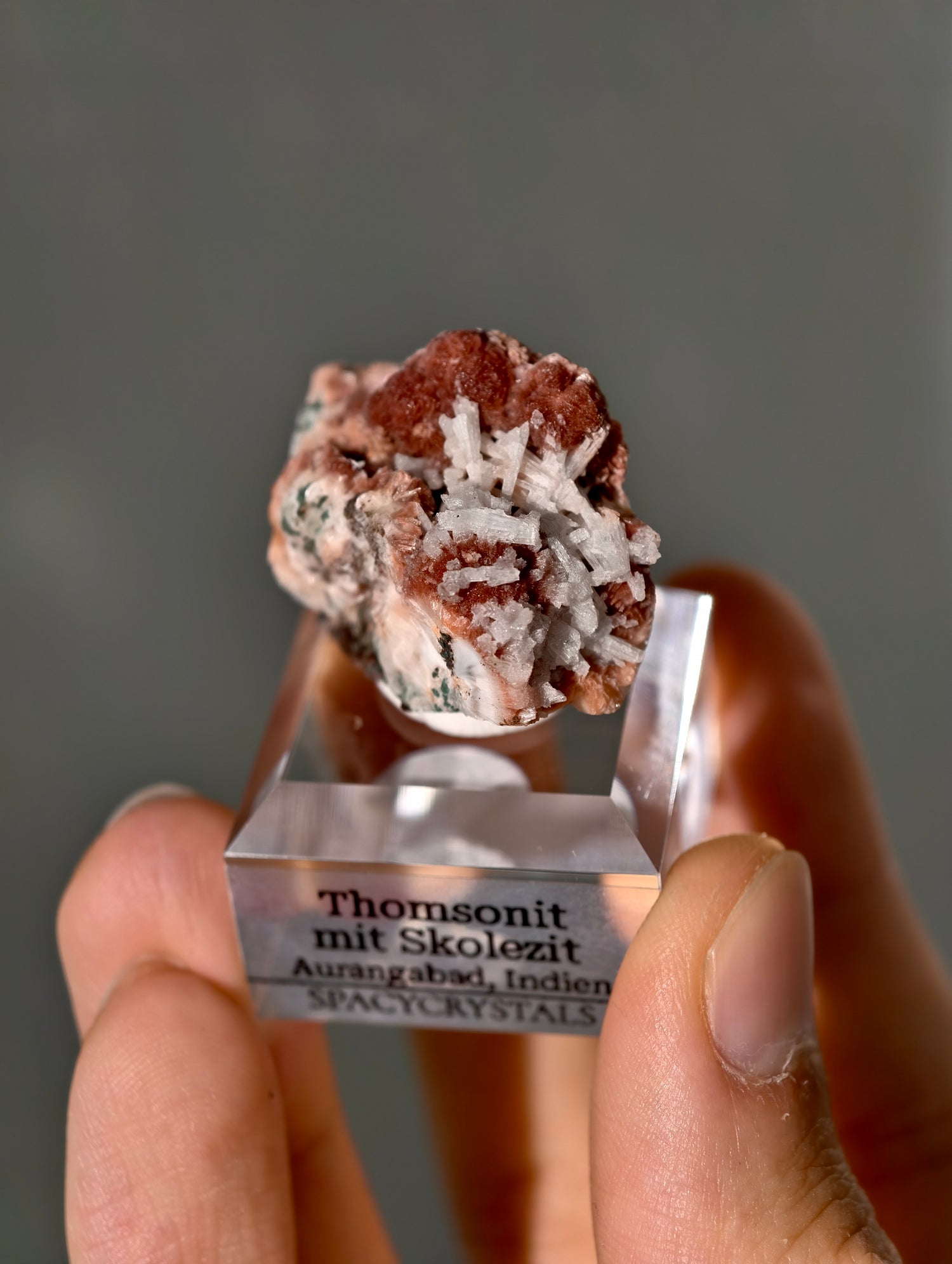 Thomsonit mit Skolezit aus Indien (Neufund)