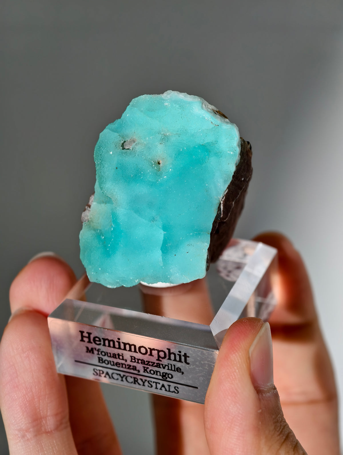 türkis blauer Hemimorphit aus Kongo