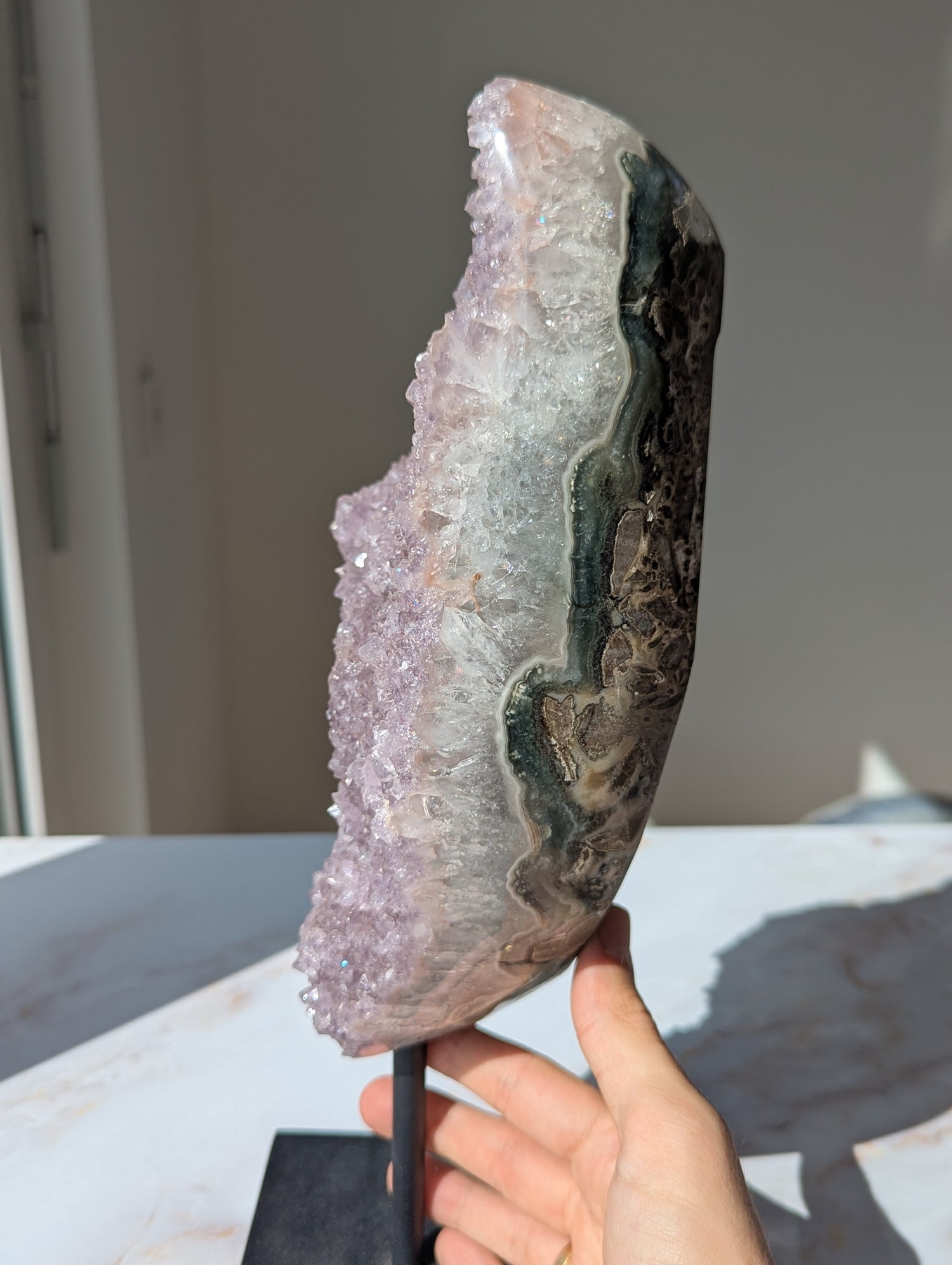 XL Pastell Amethyst auf Ständer aus Brasilien