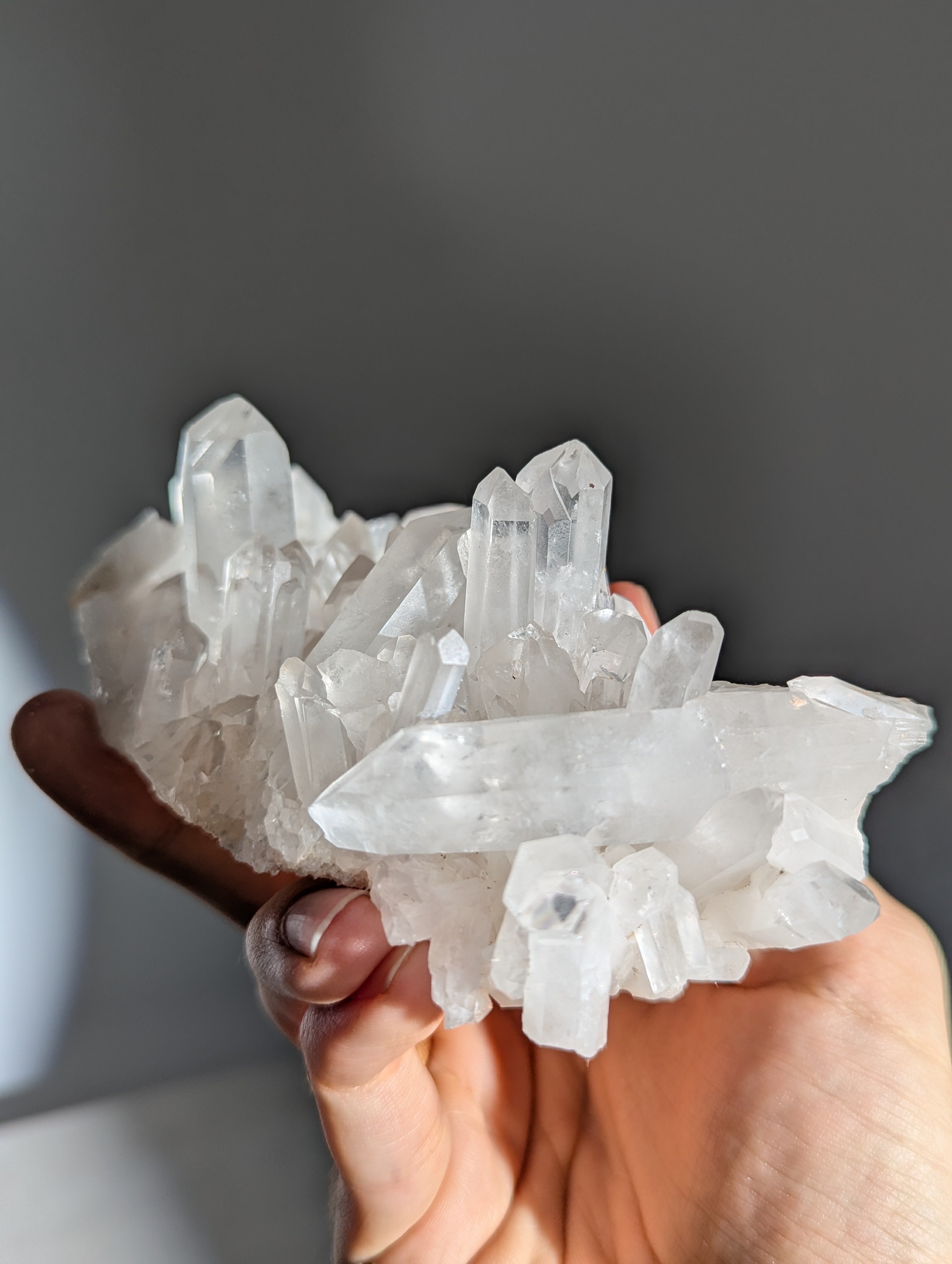 großes Bergkristall Cluster aus Brasilien