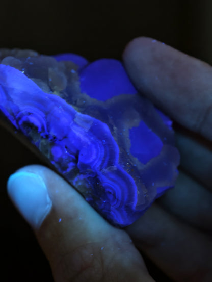 Botryoidaler grün &amp; lila Fluorit (besonders &amp; UV Aktiv, siehe Fotos)