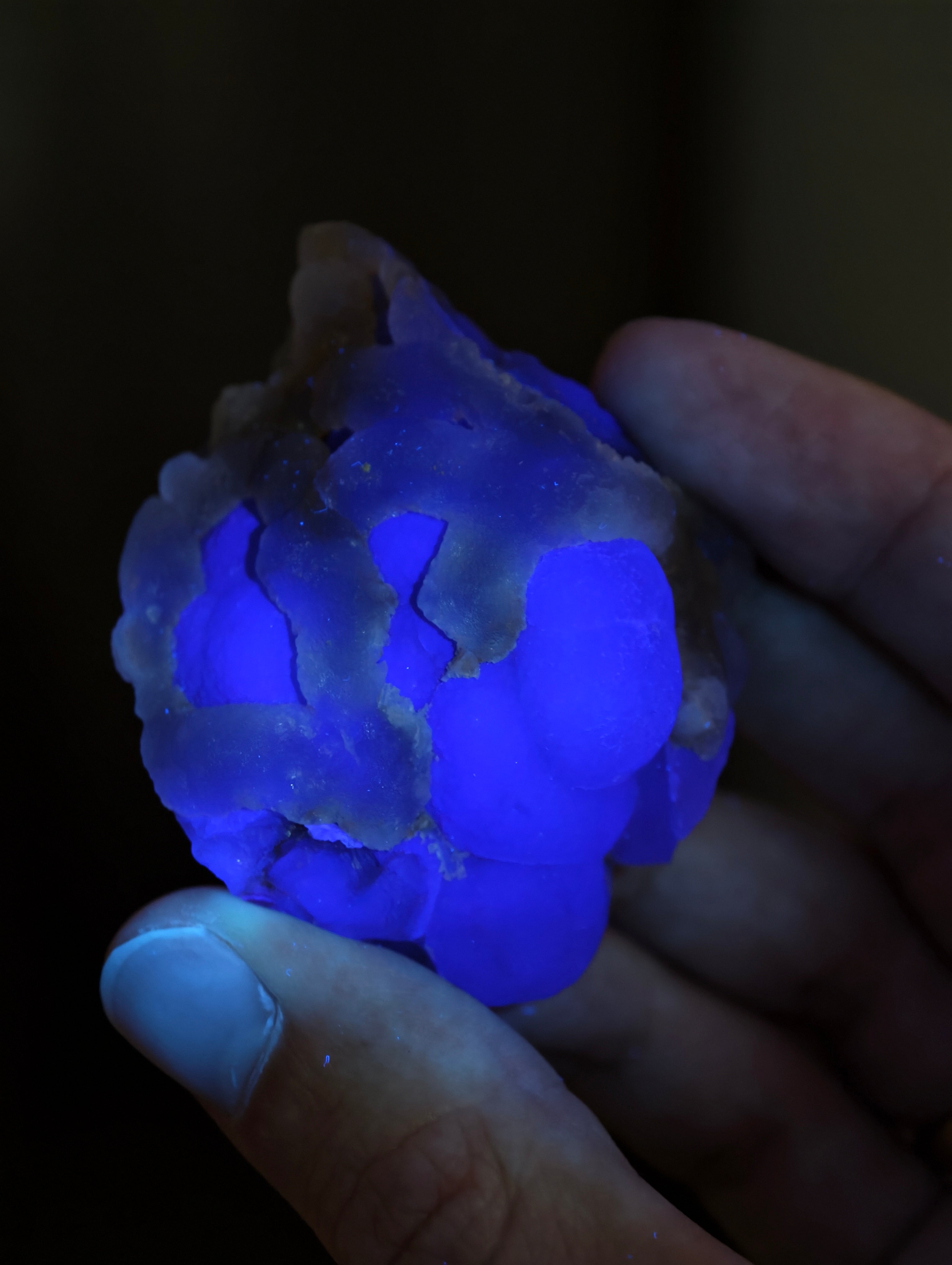 Botryoidaler grün &amp; lila Fluorit (besonders &amp; UV Aktiv, siehe Fotos)