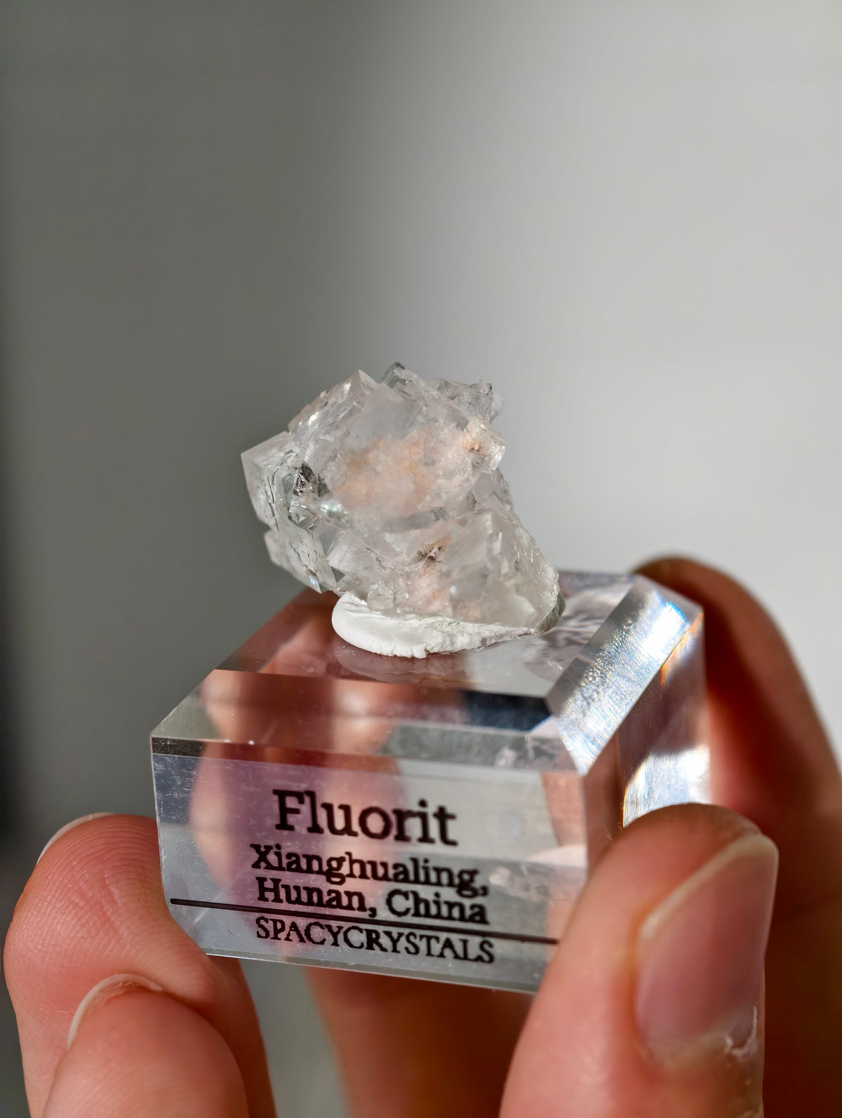 Farbloser Fluorit (Oldstock!) aus Xianghualing/ Weißer Fluorit