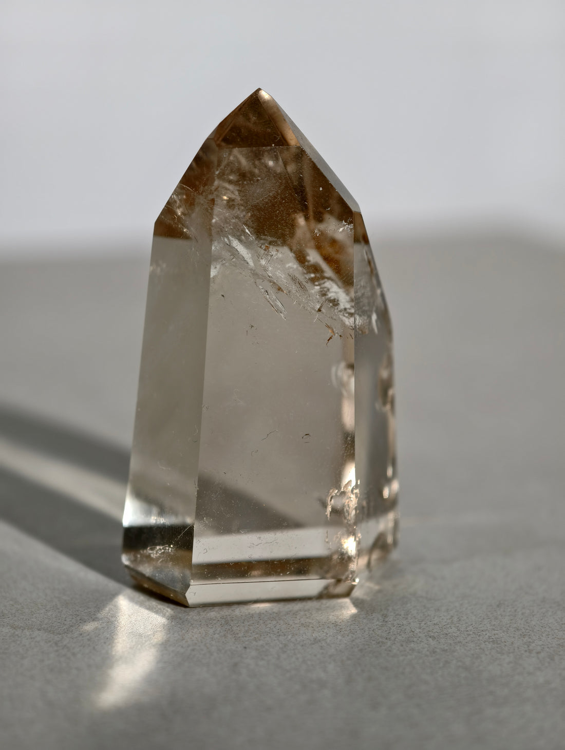 Rauchcitrin Turm aus Brasilien A-Qualität