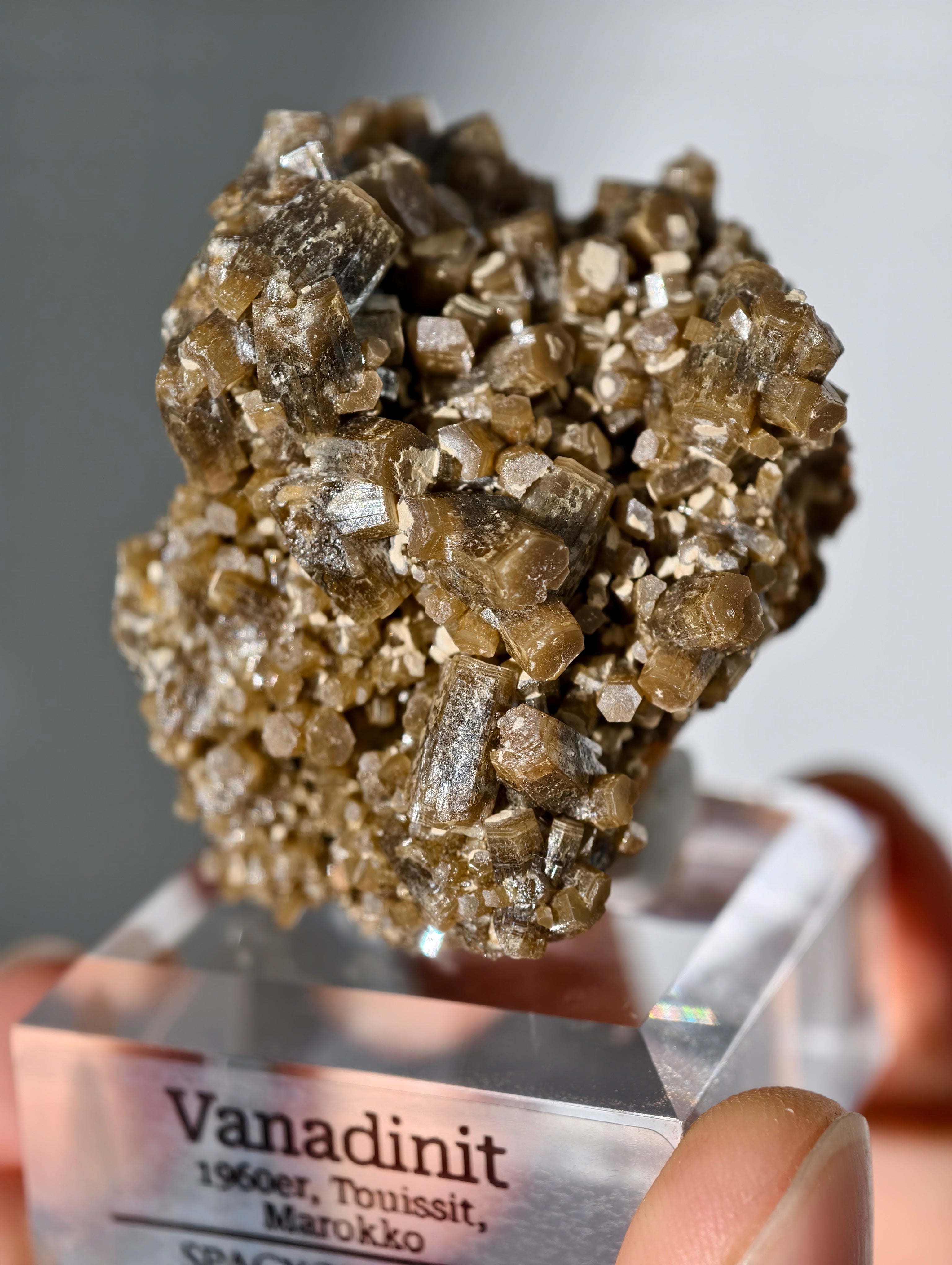 "Goldener" Vanadinit aus Touissit, 1960er Jahre