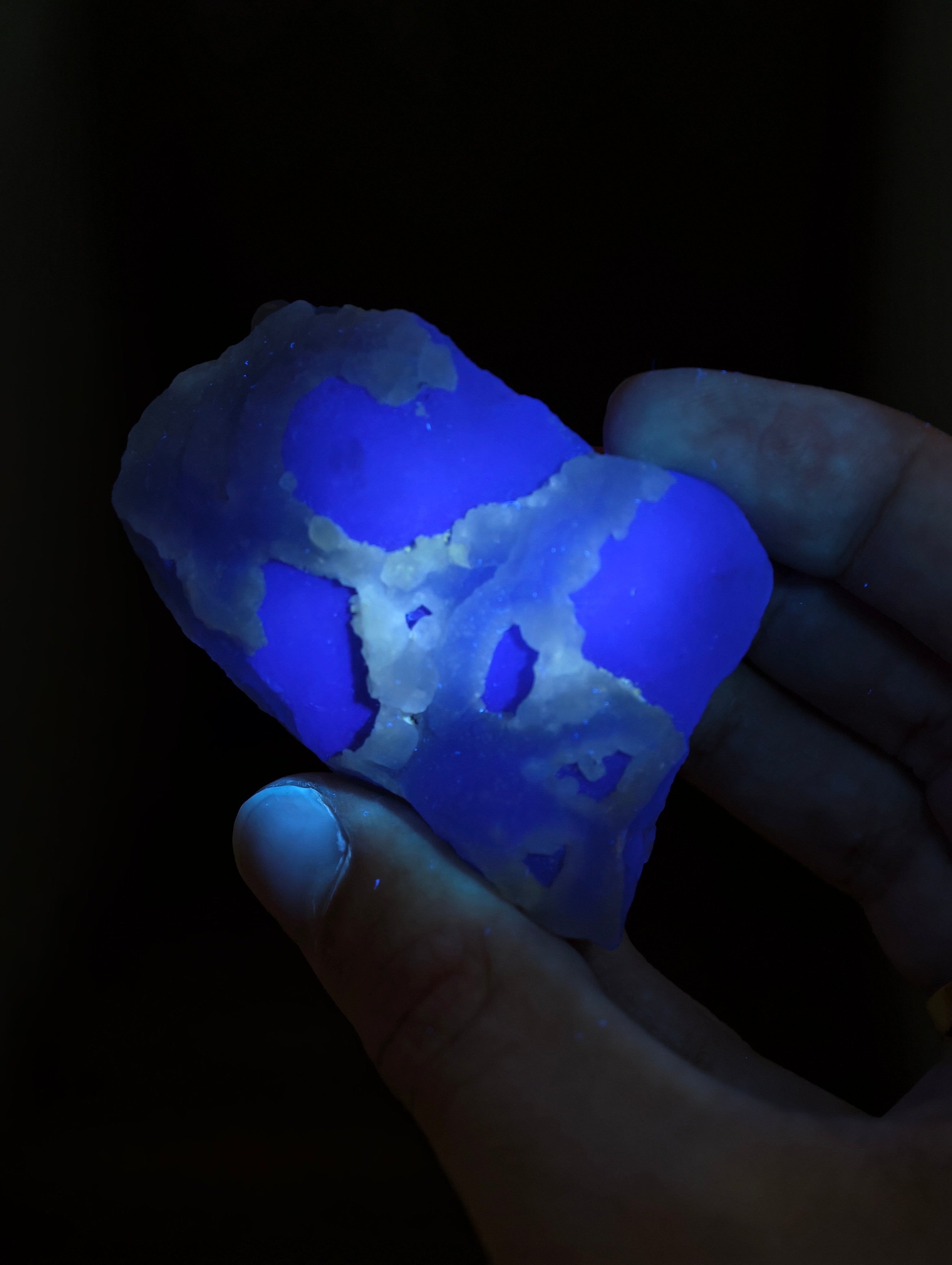 Botryoidaler grün &amp; lila Fluorit (besonders &amp; UV Aktiv, siehe Fotos)