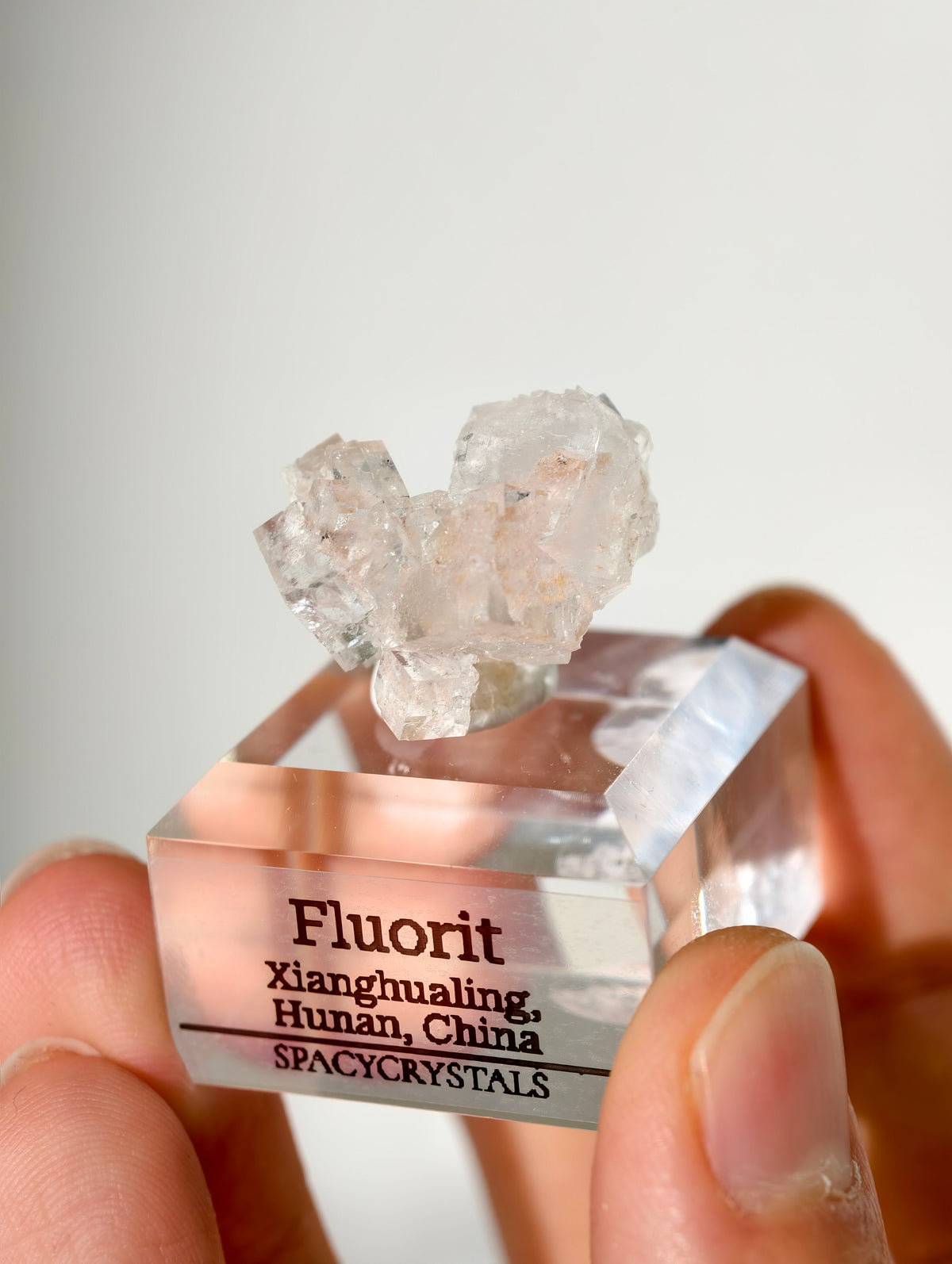 Farbloser Fluorit (Oldstock!) aus Xianghualing/ Weißer Fluorit