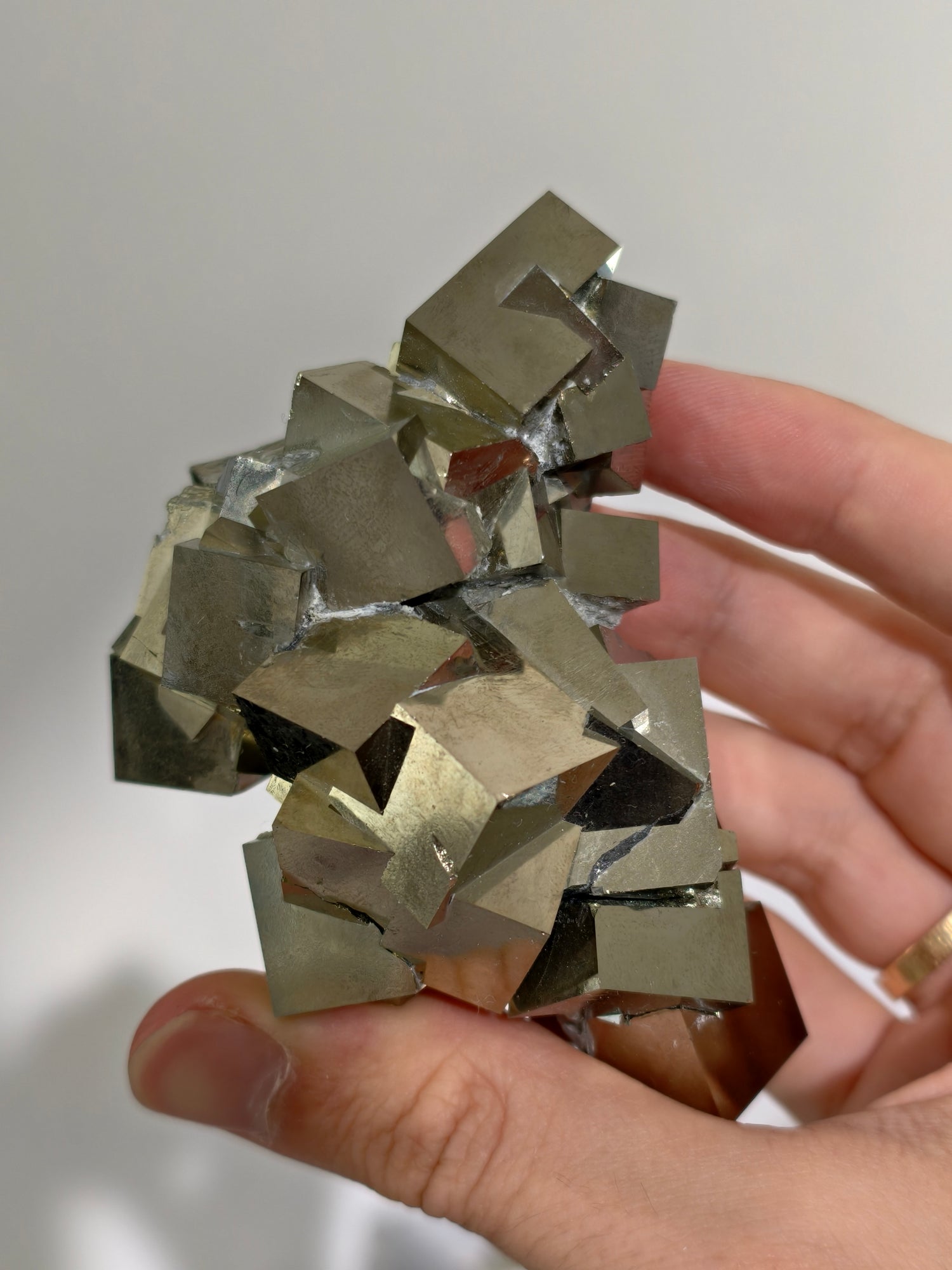 Pyrit Würfel Cluster aus Navajún, Spanien