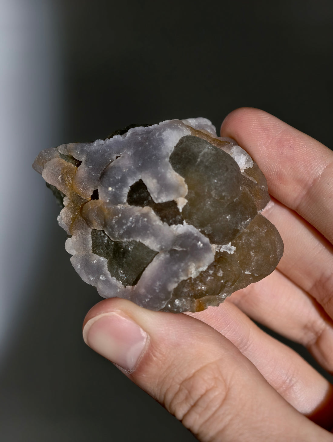 Botryoidaler grün &amp; lila Fluorit (besonders &amp; UV Aktiv, siehe Fotos)