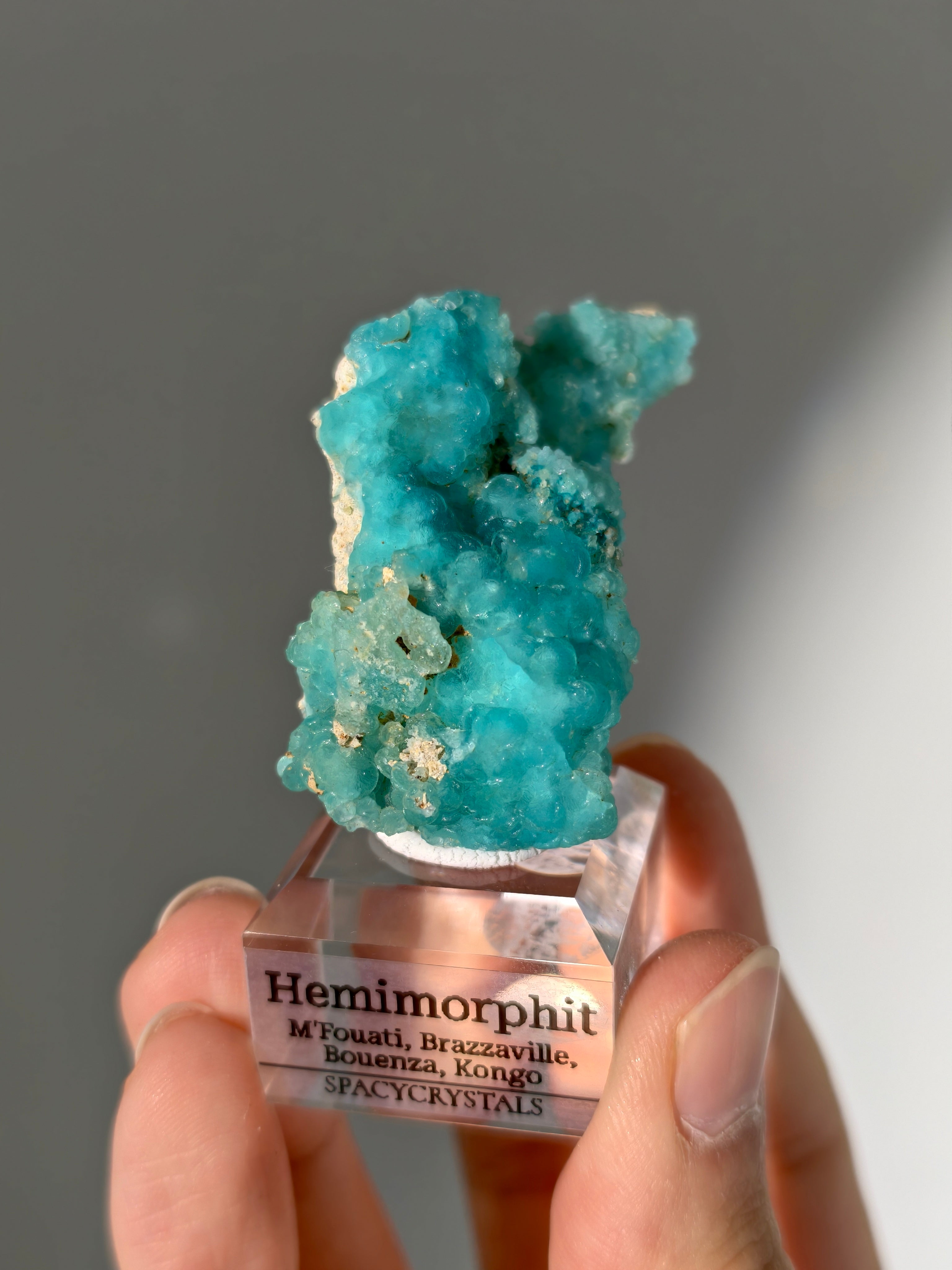 türkis blauer Hemimorphit aus Kongo