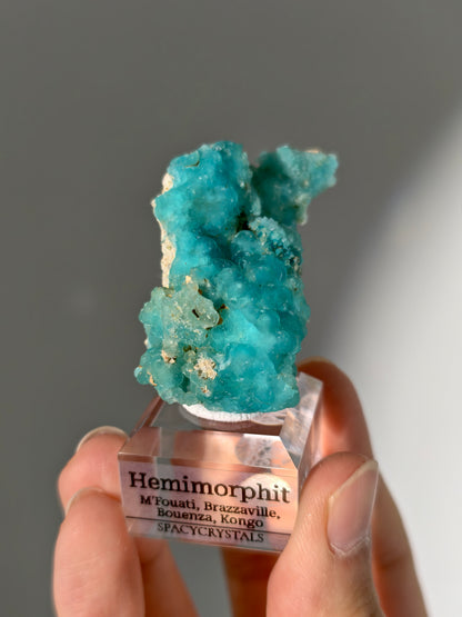türkis blauer Hemimorphit aus Kongo