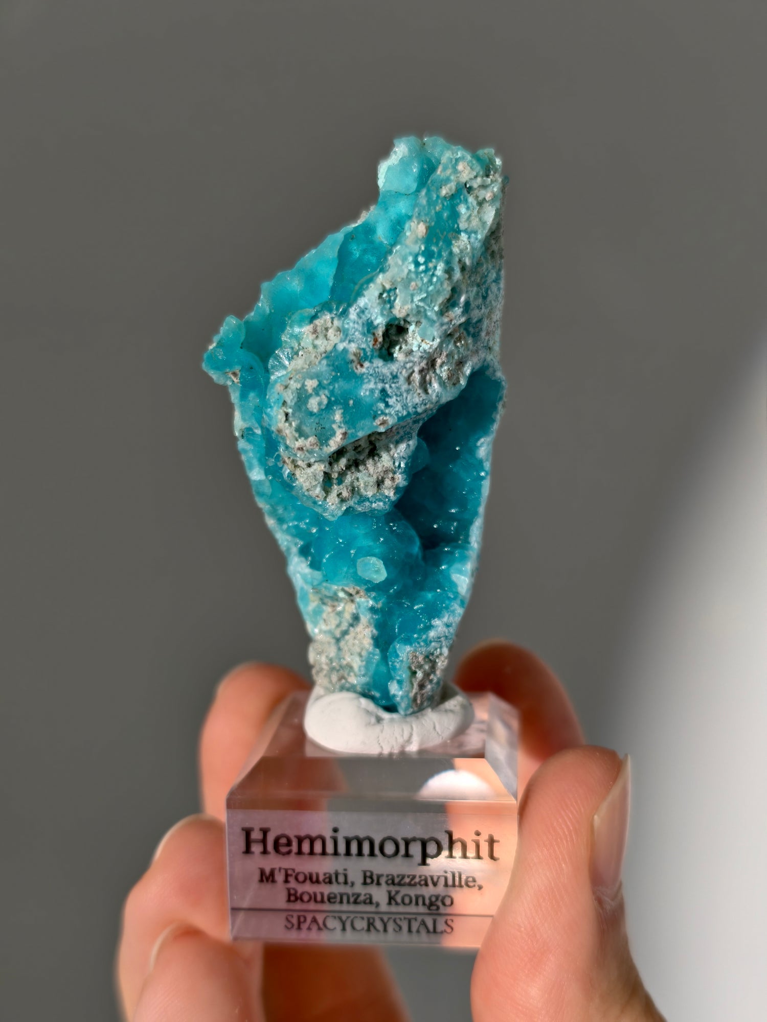 türkis blauer Hemimorphit aus Kongo