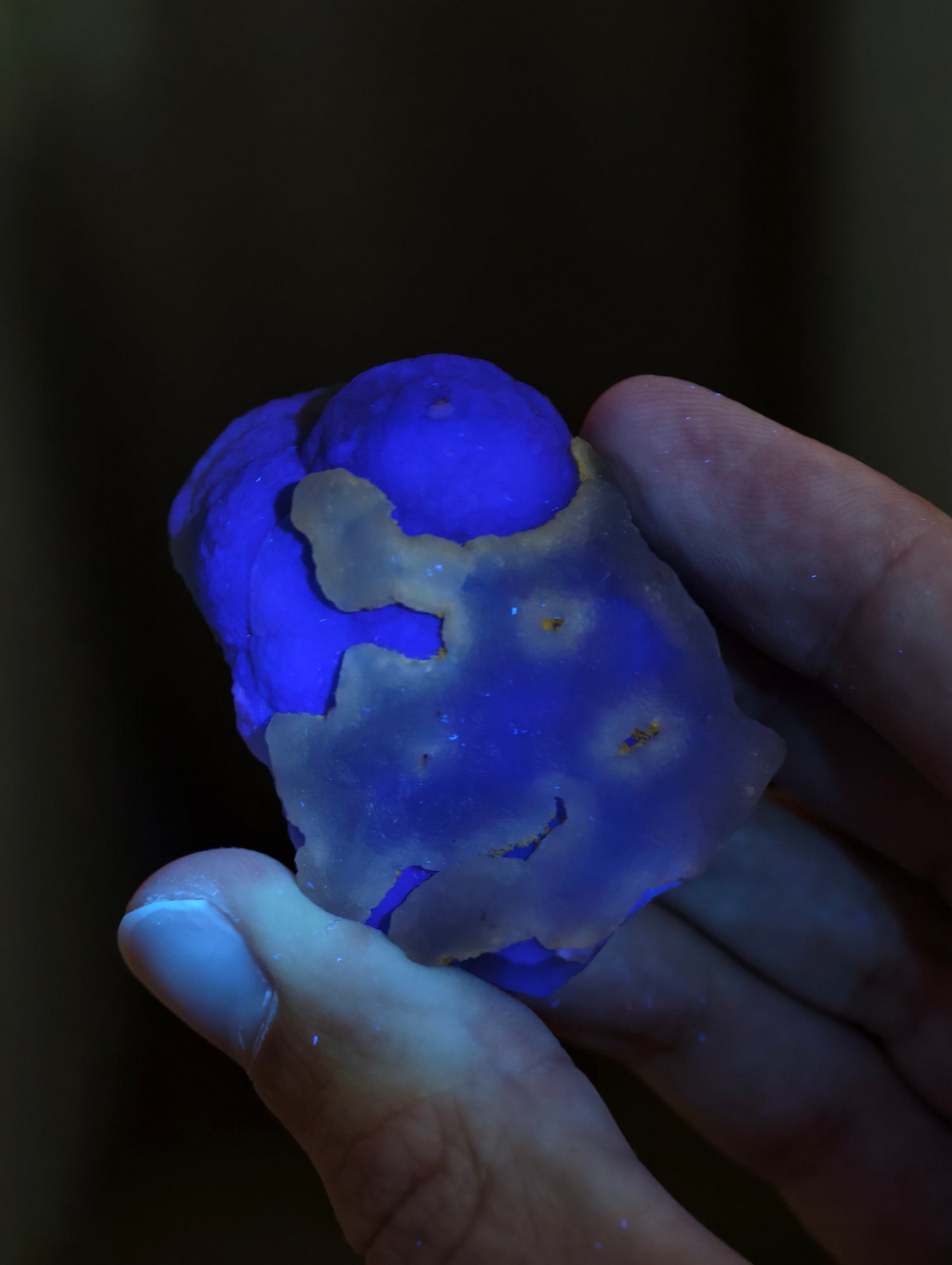 Botryoidaler grün &amp; lila Fluorit (besonders &amp; UV Aktiv, siehe Fotos)