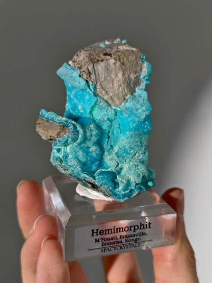 türkis blauer Hemimorphit aus Kongo