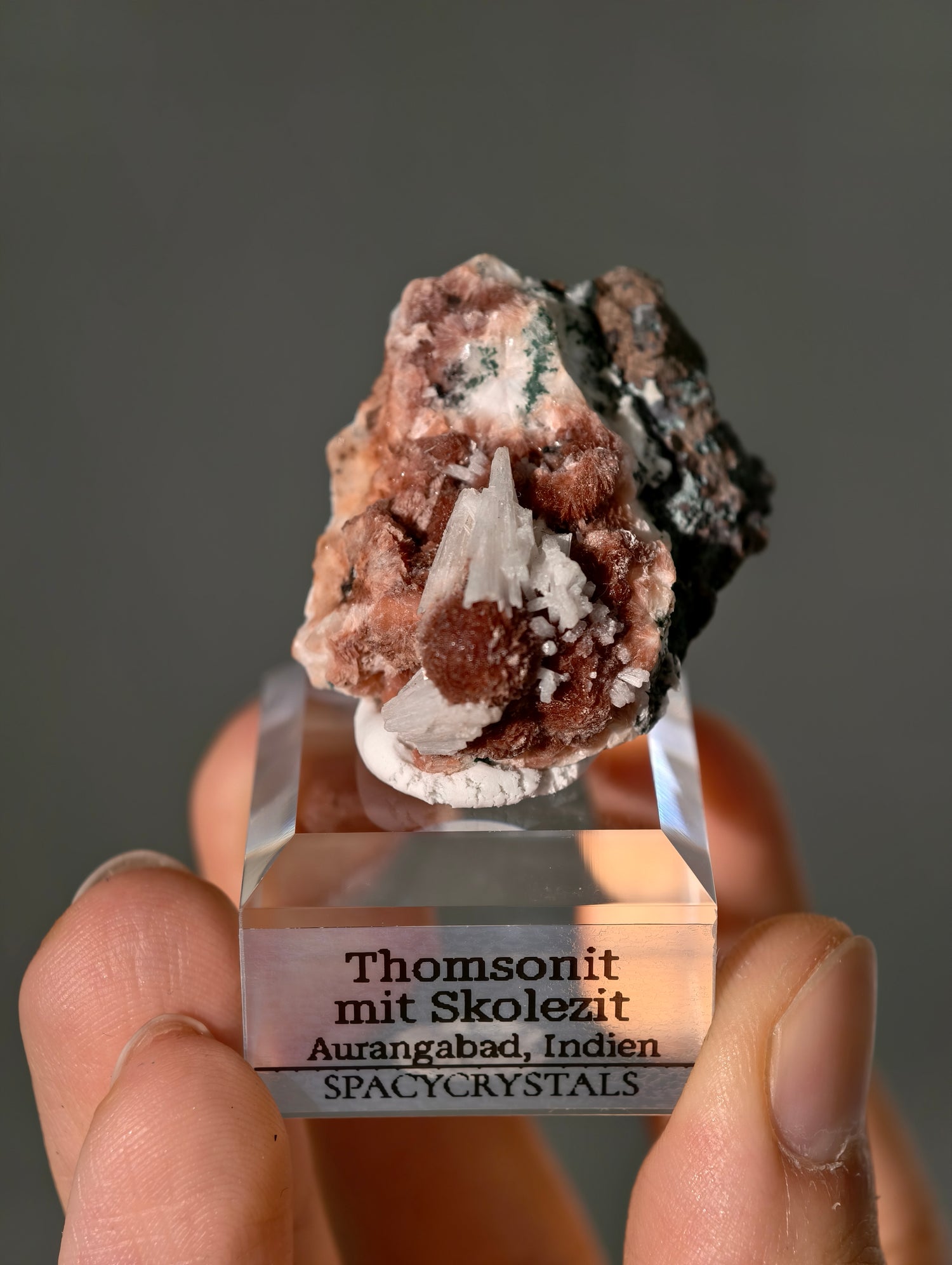Thomsonit mit Skolezit aus Indien (Neufund)
