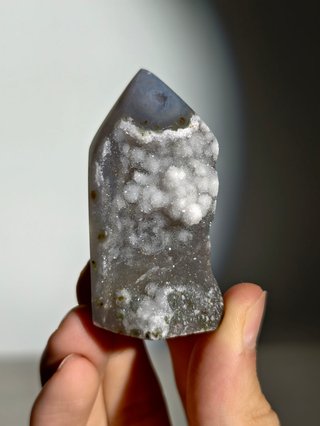 Druzy Achat Turm aus Brasilien