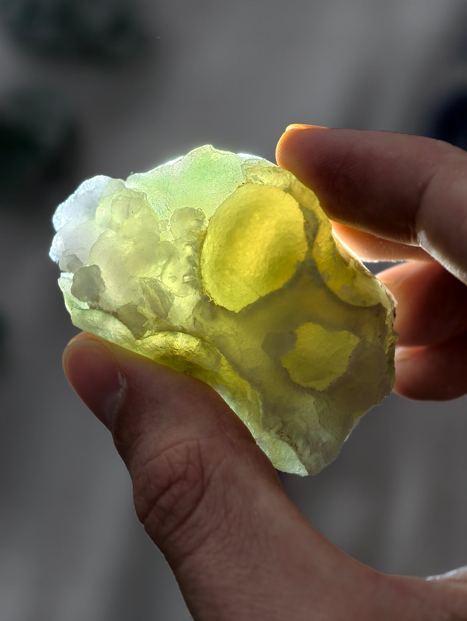 Botryoidaler grün &amp; lila Fluorit (besonders &amp; UV Aktiv, siehe Fotos)