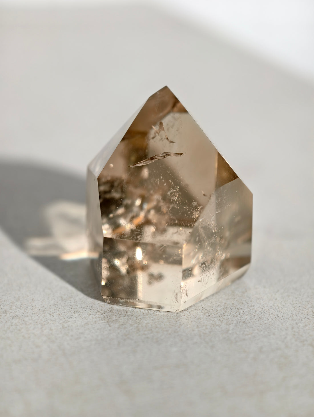 Rauchcitrin Turm aus Brasilien A-Qualität