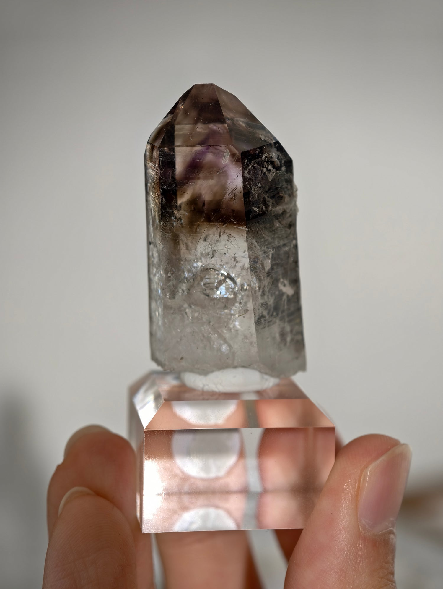 Streep Mine Amethyst Spitze mit XL ENHYDRO 🫧 aus Goboboseb, Namibia