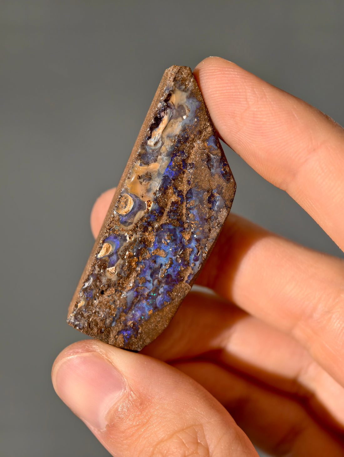 Boulder Opal aus Australien (selbst geschliffen & poliert)