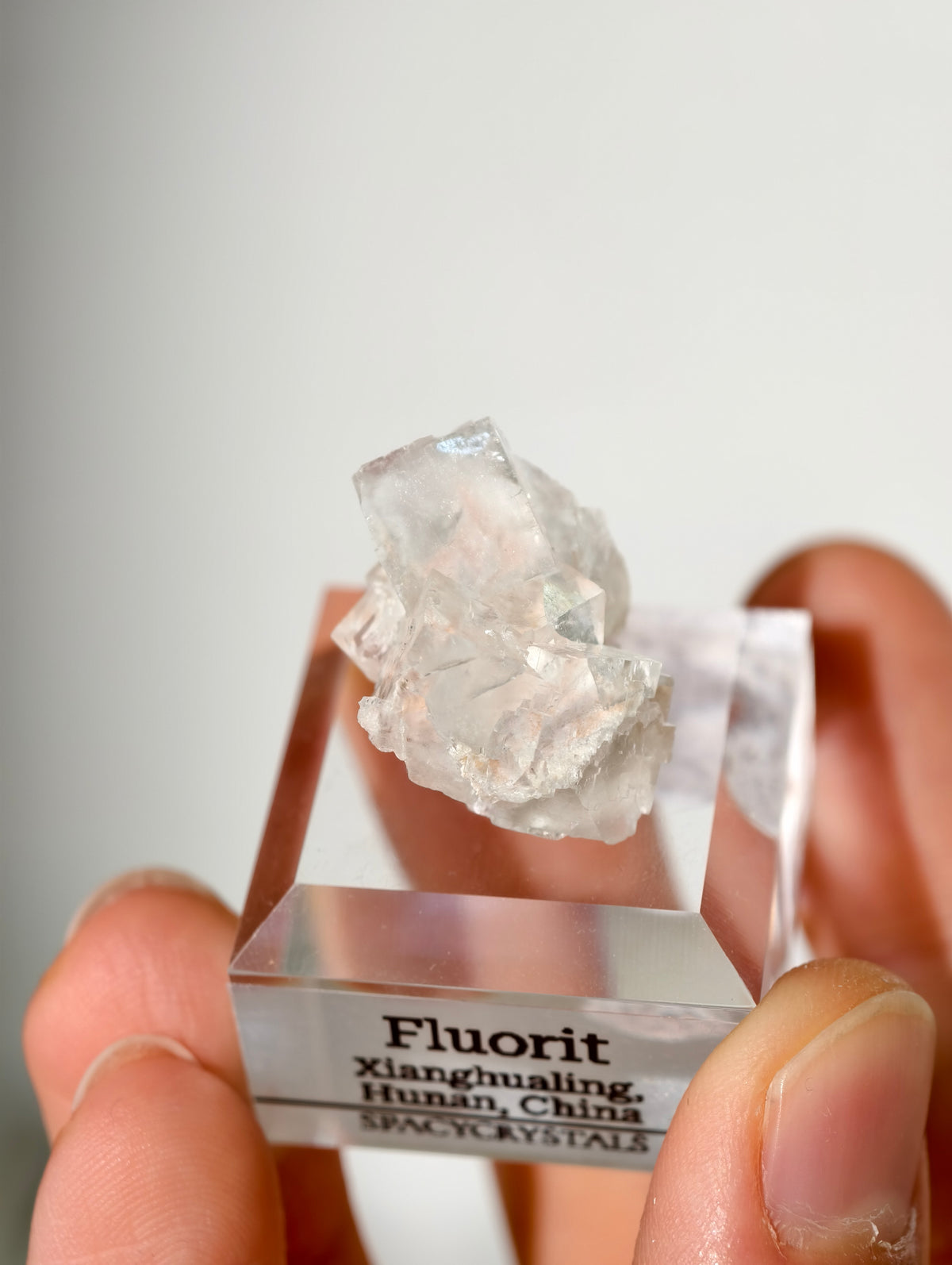 Farbloser Fluorit (Oldstock!) aus Xianghualing/ Weißer Fluorit