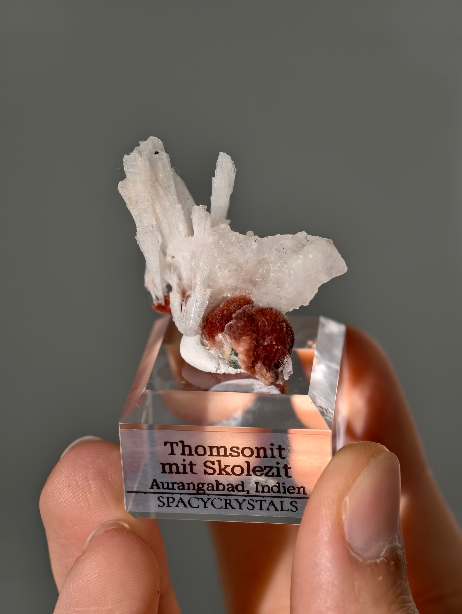 Thomsonit mit Skolezit aus Indien (Neufund)