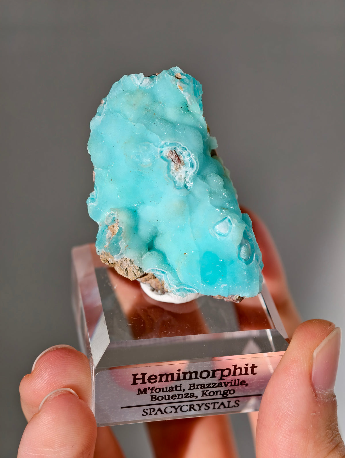 türkis blauer Hemimorphit aus Kongo