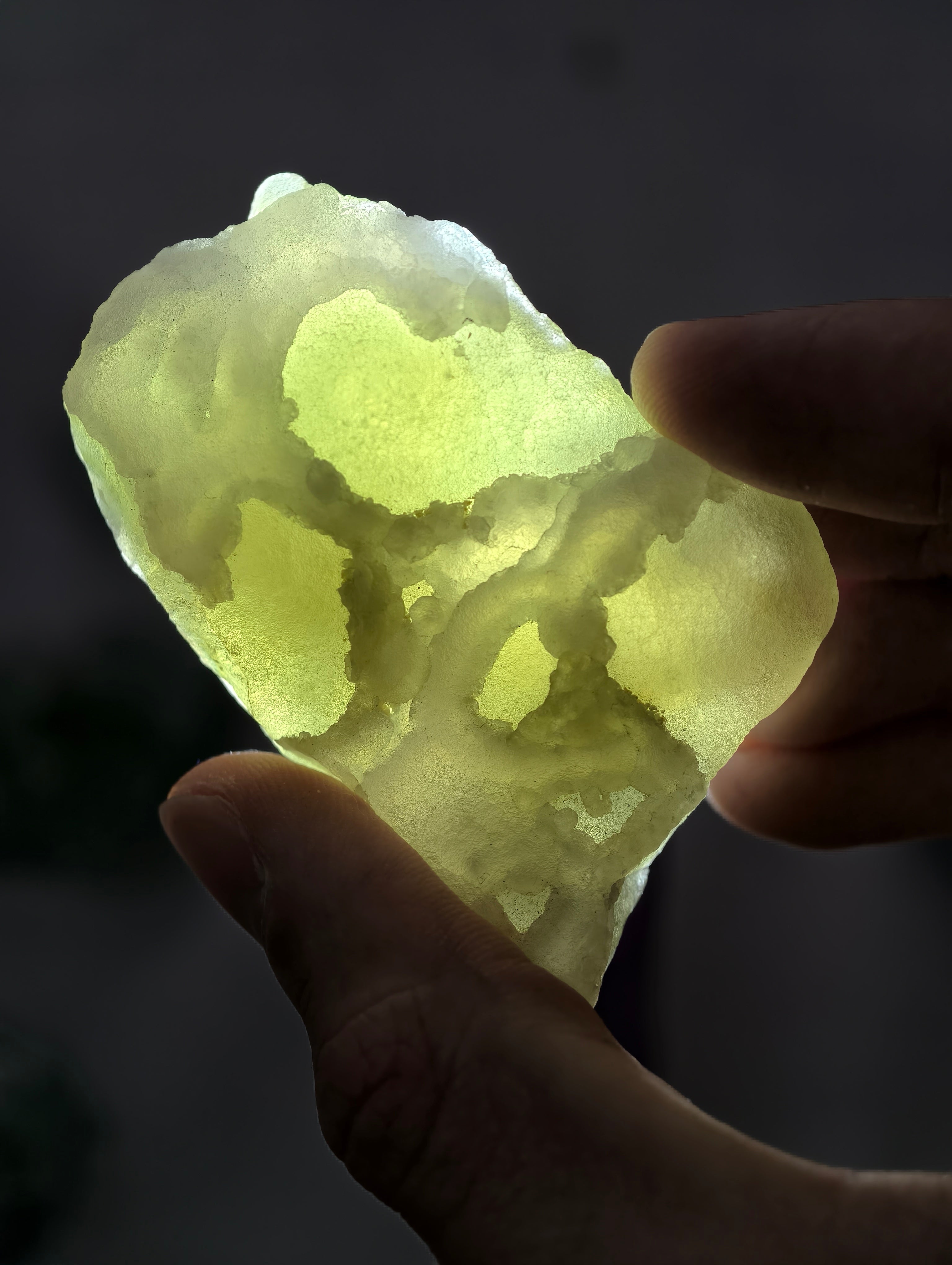 Botryoidaler grün &amp; lila Fluorit (besonders &amp; UV Aktiv, siehe Fotos)