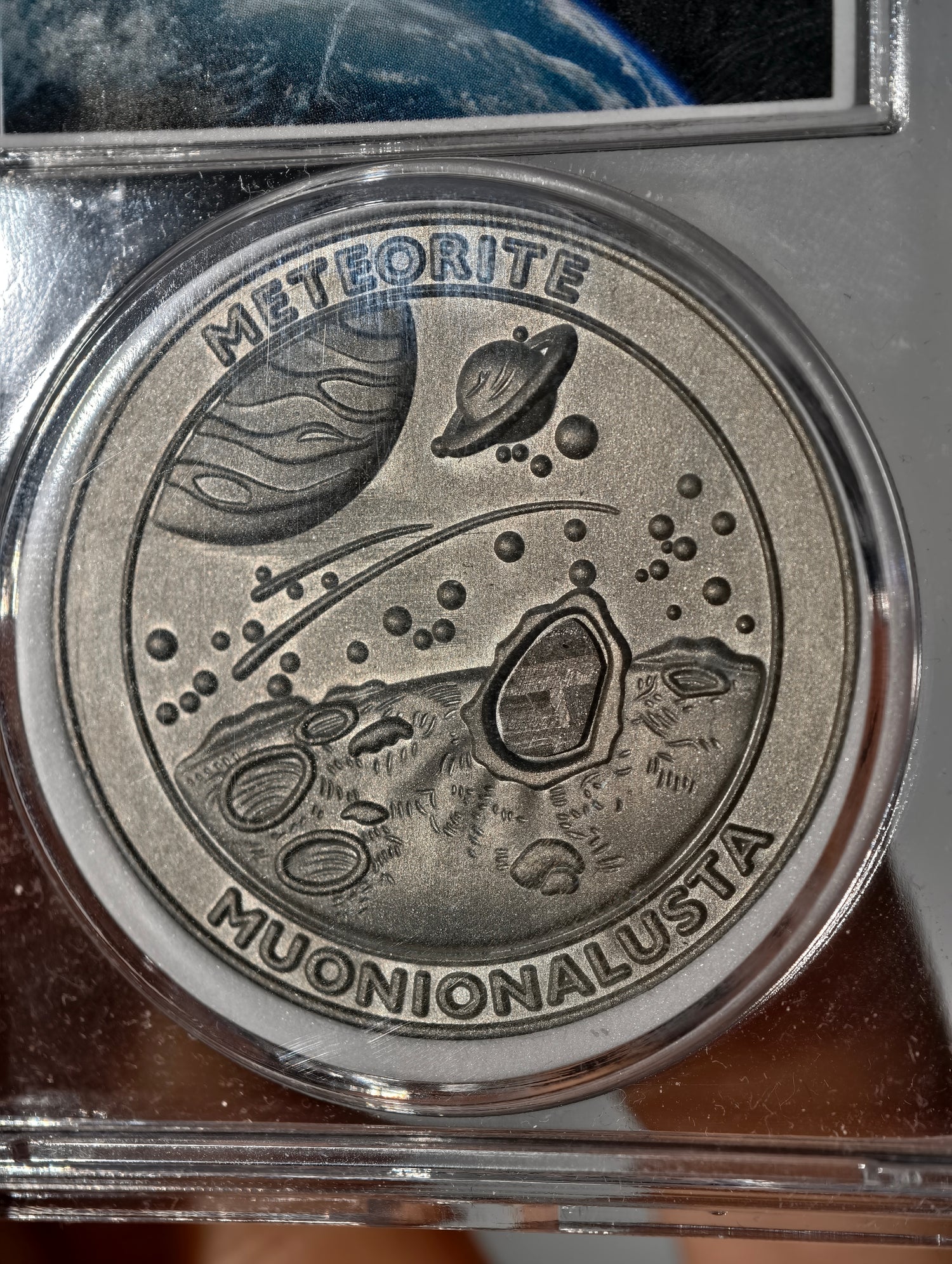 Meteoriten Münze Muonionalusta Schweden