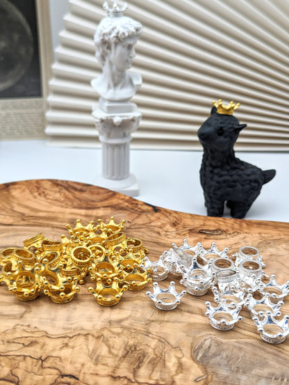 Mini Kugelständer Krone gold &amp; silber