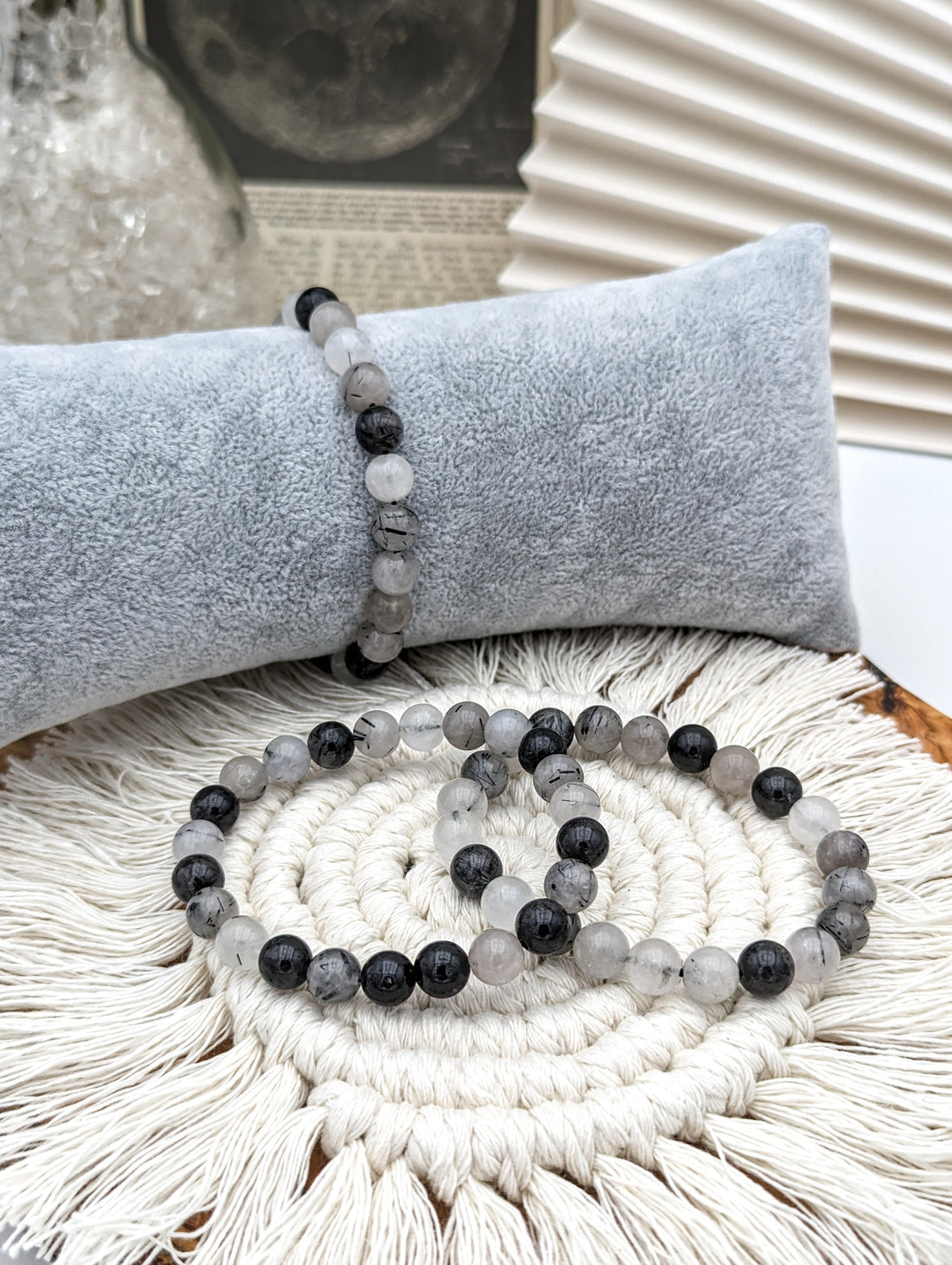 Turmalin in Quarz Kugelarmband